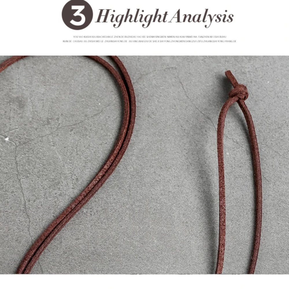 Bohemian Wood Leather Necklace - Picture 7 of 15